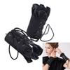 Premium PU Leather Gothic Cuffs With Adjustable Lace Up Design For Music Festivals And Costume Parties