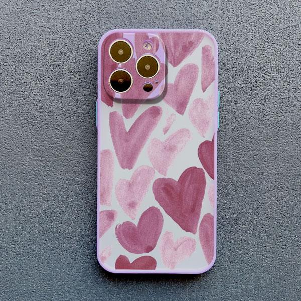 Cute Little Hearts Print Phone Case For iPhone 14 13 12 11 Pro Max Mini 15 Pro Max XS XR X 7 8 15 Plus SE 2020 Shockproof Cover