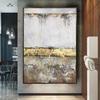 Large Beige Brown Abstract Boho Textured Handmade Canvas Painting  Modern Home Wall Art Decor