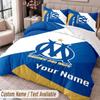 Olympique Marseille FC Printed Bedding Set Custom Name Text 1 Duvet Cover 2 Pillowcases For Bedroom