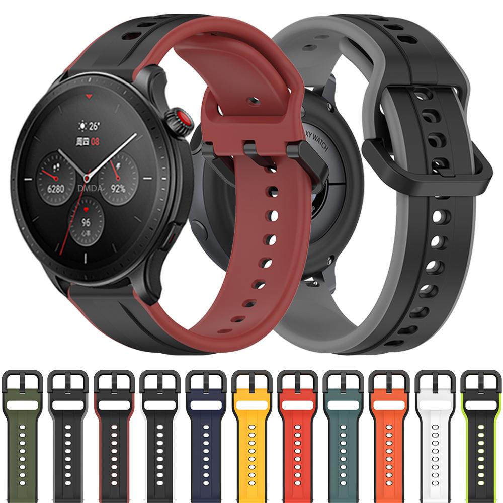 Silicone Strap For Huami Amazfit GTR 4/GTR 3 Pro 2 2e 47mm 42mm Band Amazfit BIP 5 GTS 4 3 2 Wristband Sports 20mm 22mm Bracelet