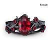 Charm Partnerringe Romantische Damen Rote Strassringe Set Trendige Herren Edelstahl Keltischer Drachenringe Ehering Schmuck