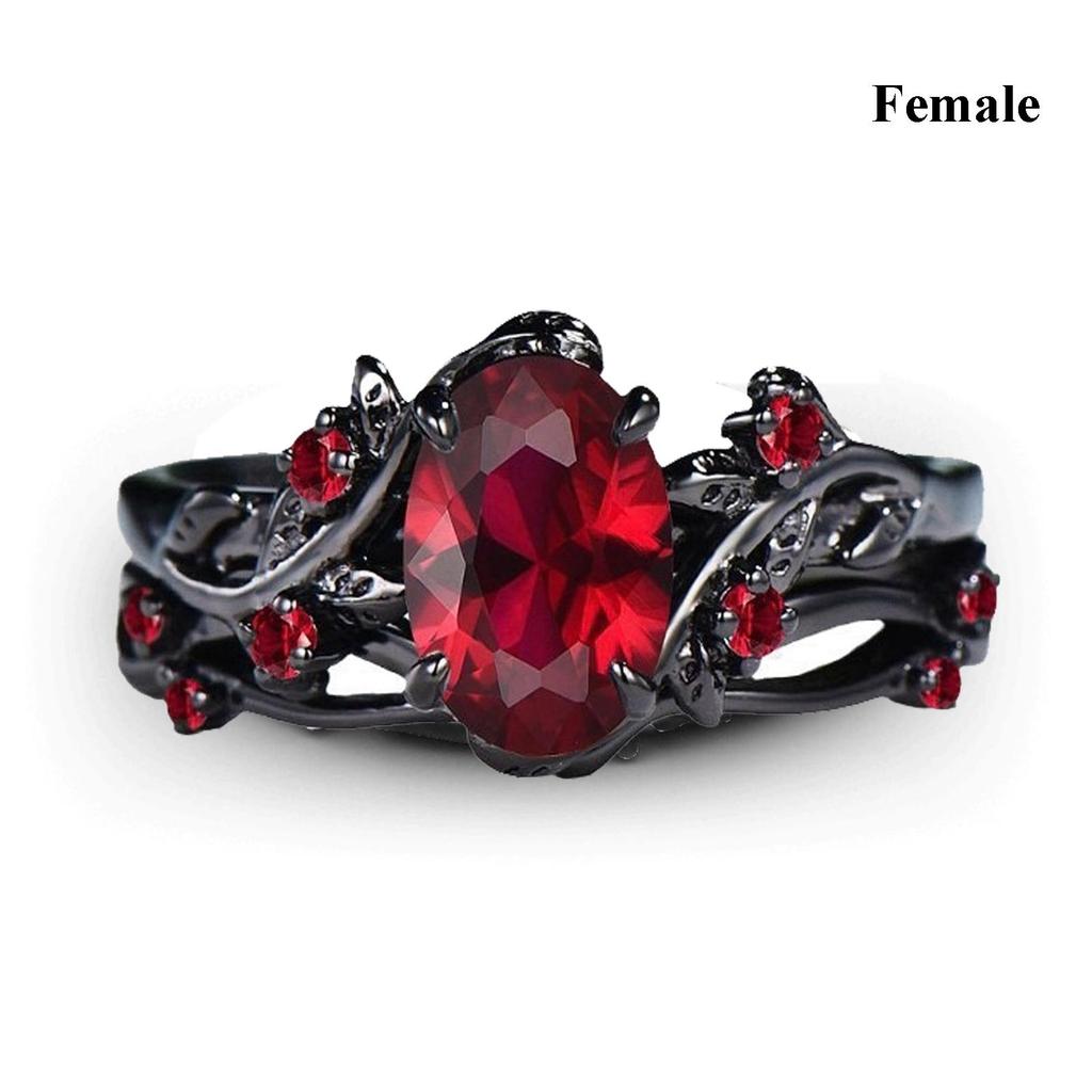 Charm Partnerringe Romantische Damen Rote Strassringe Set Trendige Herren Edelstahl Keltischer Drachenringe Ehering Schmuck