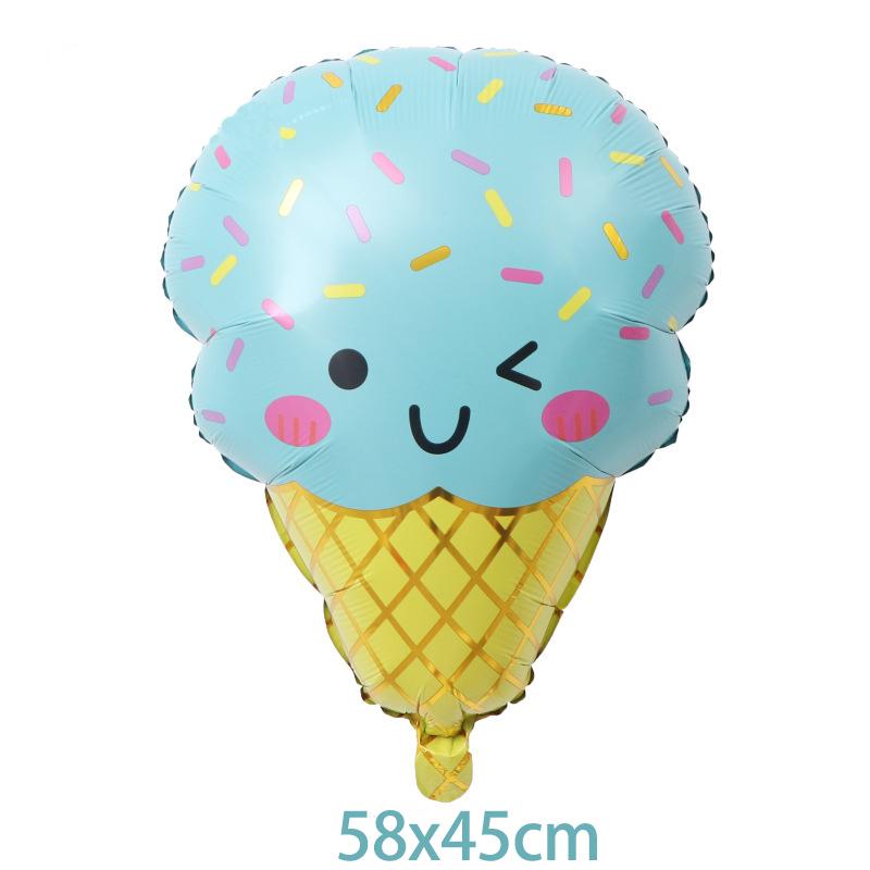 1 zestaw Balonów Lodowych Pączek Cukierki Balony Mylarowe o Tematyce Lodowej Dekoracja na Imprezę Urodzinową Baby Shower Letnią Hawajską