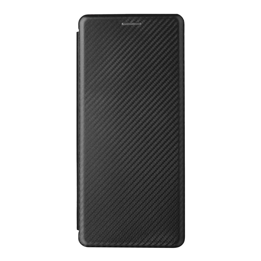 Para Sony Xperia 1 V Capa de Telefone em Couro PU com Suporte Textura de Fibra de Carbono Porta Cartões Capa de Telefone