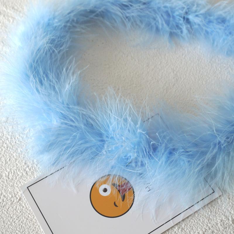 Full Fluff Strips, Turkey Hair, Plush Feather Strips, Headdress, Ornament, Decorative Feather Material, Clothing Accessories