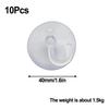 10Pcs Suction Cup Hook DIY Projects Easy Installation PVC