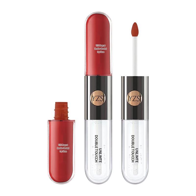 

Mingcai Double-Ended Lip Glaze: Mirror Water Light Gloss, Non-Stick, Student-Friendly Lipstick, Whitening Effect, Transparent Finish.