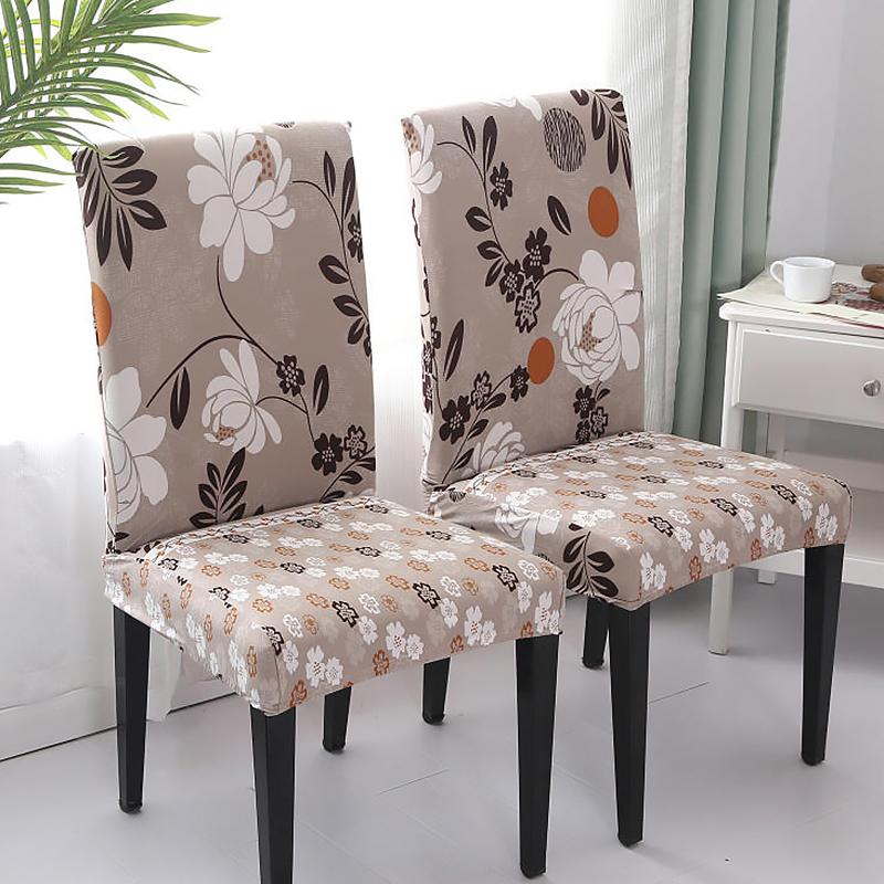 Printed Chair Covers Adjustable Dining Chair Cover Big Elastic Chairs Protector Kitchen Wedding Desk Stretch Modern Geometric