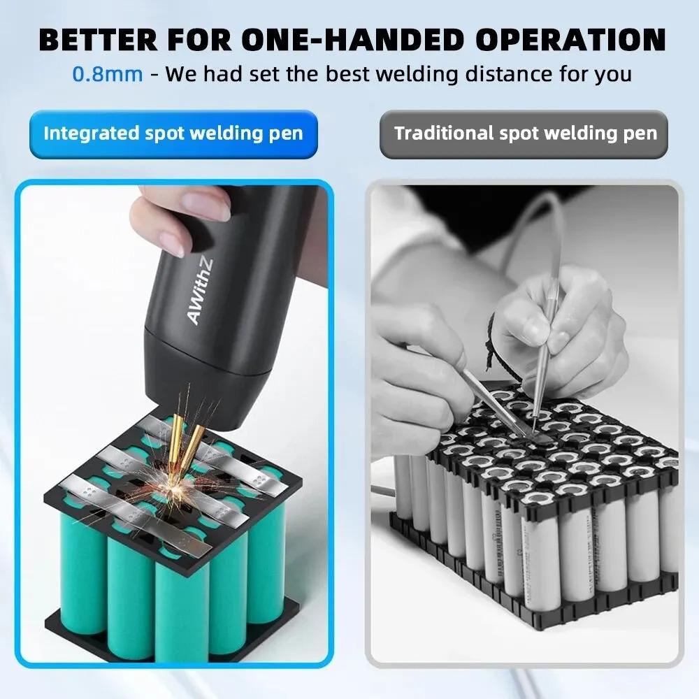 Portable Battery Welder 11 Gear Adjustable Spot Welder Handheld Mini Spot Welding Machine for 18650 Battery Welding Nickel Sheet