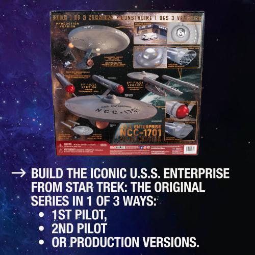 Polar Lights Star Trek: The Original Series TOS U.S.S. Enterprise Pilot Edition 3-in-1 Kit, 1/350 Scale Plastic Model Kit, POL993, Molded In Color
