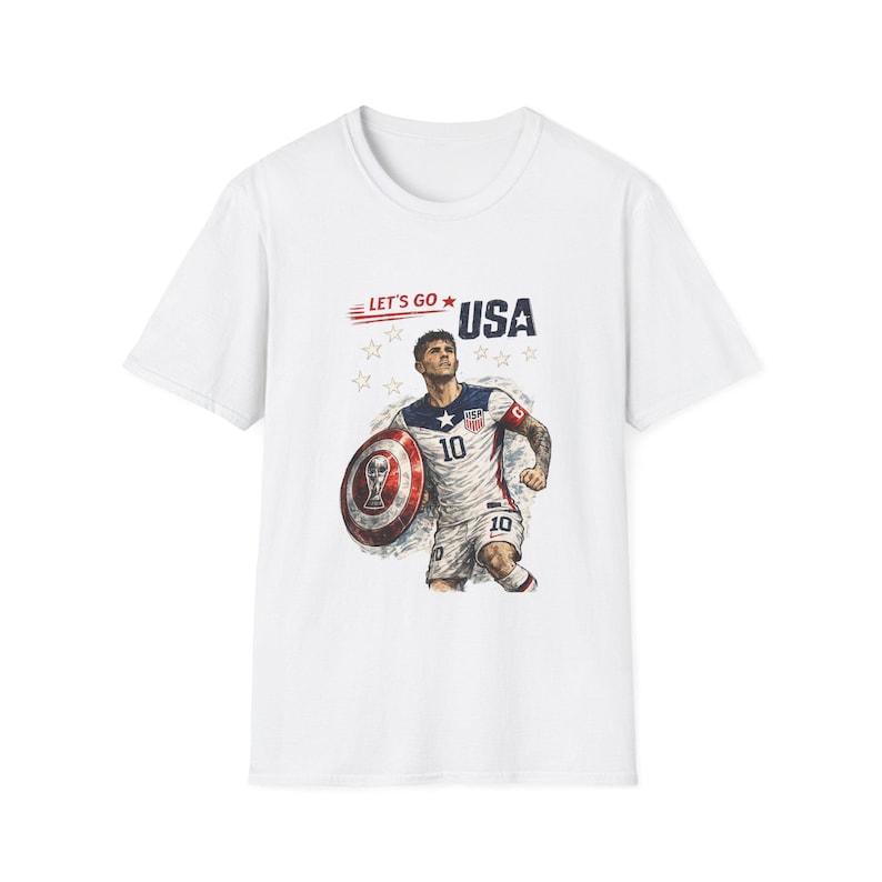 Captain America Lets Go USA Soccer Player T-Shirt S