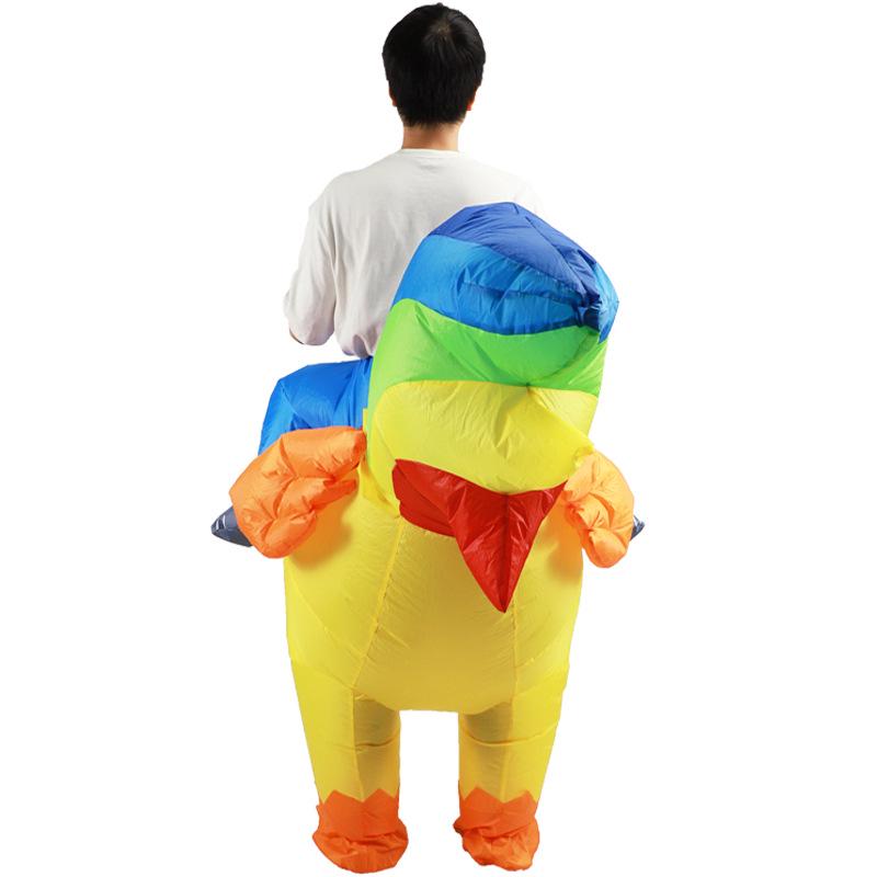 Colorful Inflatable Rooster Costume for Kids' Halloween and Stage Performances