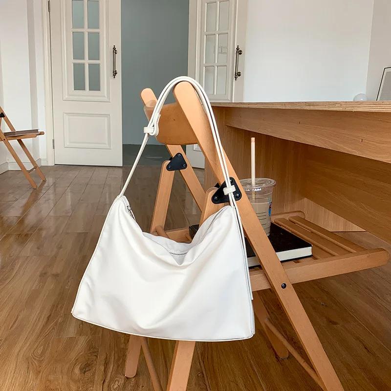 

Casual Women Shoulder Bag Nyl Crossbody Bags Under Arm Bag Versatile Female Purse Bags бежевый