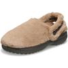 Crocs Classic Unfurlable Fuzzy Clog Slippers, Milk Chocolate, Size 11 Women/9 Men.