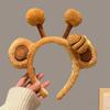 Wash Face Headband Cartoon Hair Hoop Headwear Cute Plush Hairband Cute Bee Plush Headband  Adult