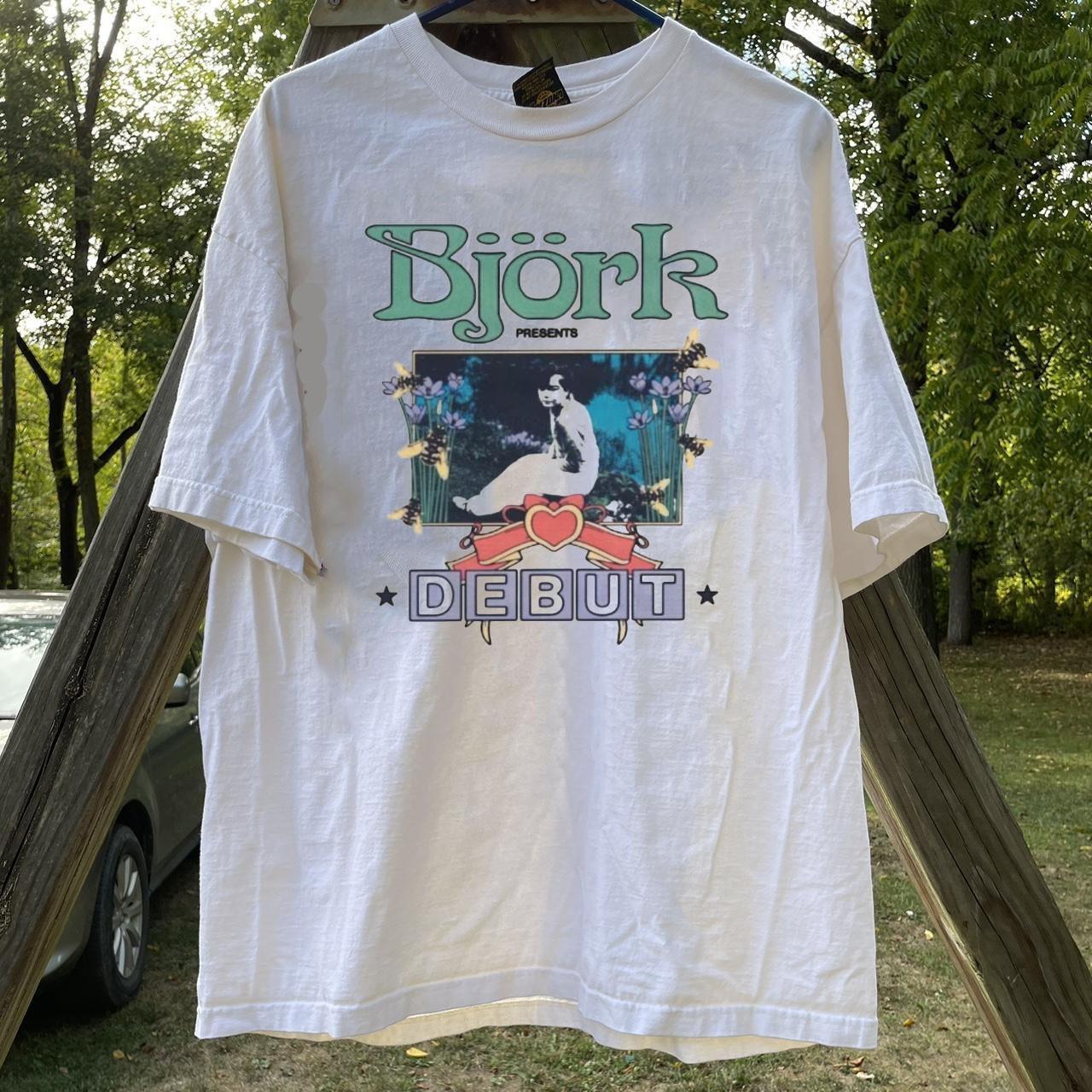 Bjork Debut classic style unisex white short sleeve tshirt QT7671 Unisex T-Shirt L