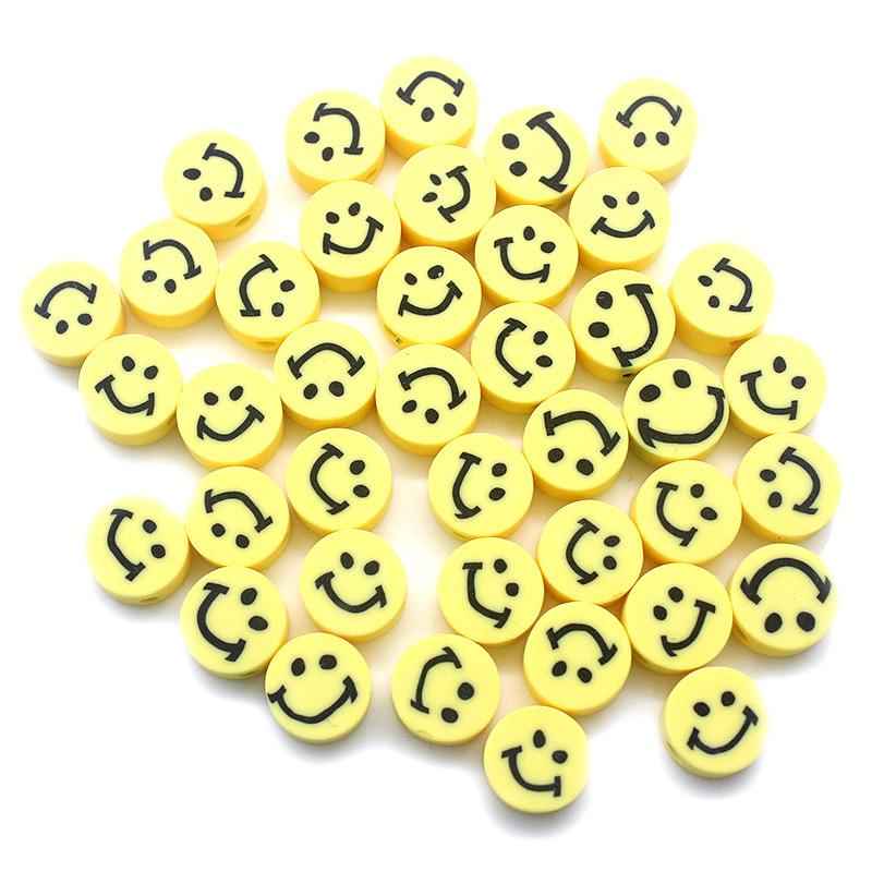 Soft Pottery Pieces Beaded Diy Mobile Phone Chain Accessories Loose Beads Smiley Face Letters Animal Fruit Mixed Soft Pottery