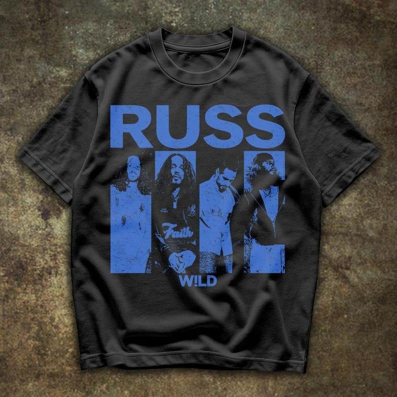 Russ Wild Tour Shirt, Into the Wild Tour Tee with Cash Stack Unisex T-Shirt S