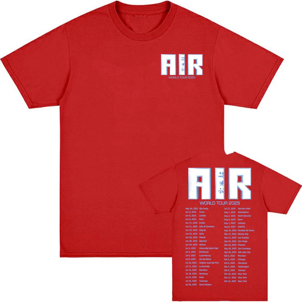 

Air MOON SAFARI World Tour 2025 T-shirt Short Sleeve Casual Unisex Streetwear T-shirt Summer Cotton Round Neck Tshirts for Men L