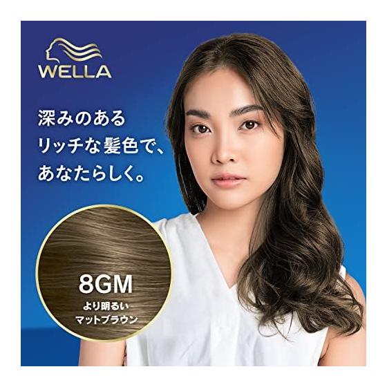Wella Wellatone 2+1 Gray Hair Dye Liquid Type 8GM Brighter Matte Brown Vivid Hair Color Lasts 6 Weeks Quasi-drug