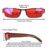 SHINU anti blue light lenses yellow driving glasses sleep glasses red lens orange gamging lens with wood leg frame