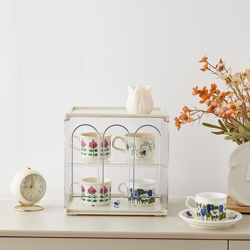 Jewelry Storage Box Coffee Mug Organizer Desktop Storage Box for Home Room Dorm