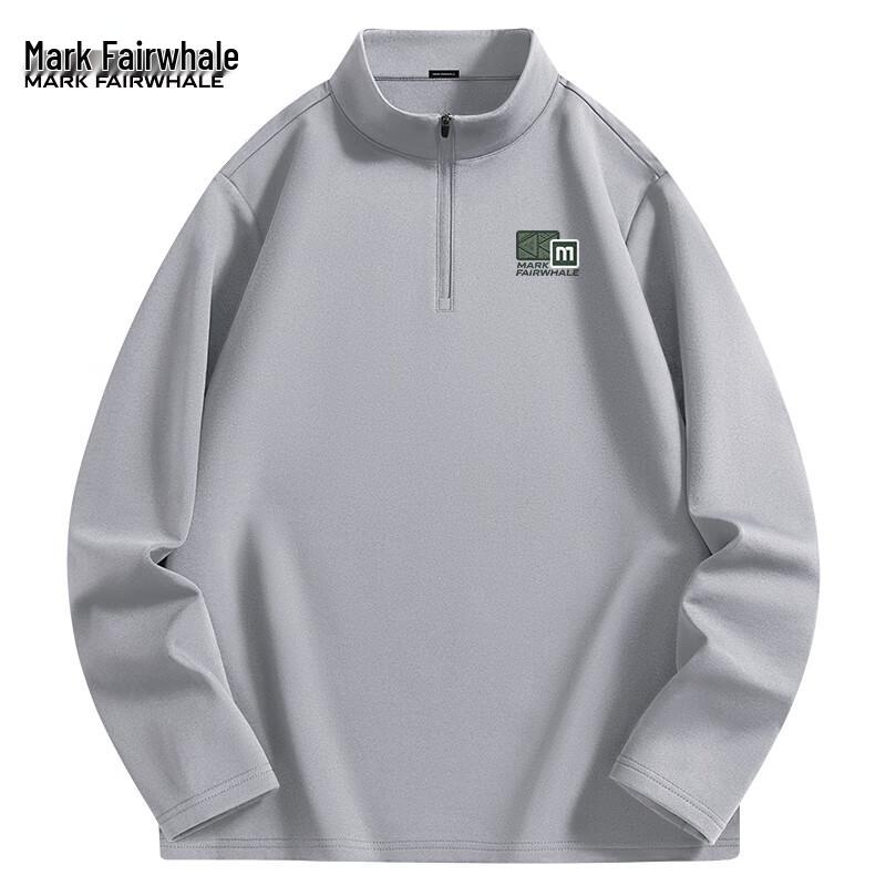 Mark Fairwhale Men's Fleece Lined Half-Zip Long Sleeve T-Shirt