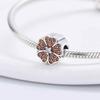 Four-Leaf Clover Flower Charm Fit Original Bracelet Shining Bead Diy Women Jewelry Giftcopper Trinket Jewelry Party Gift