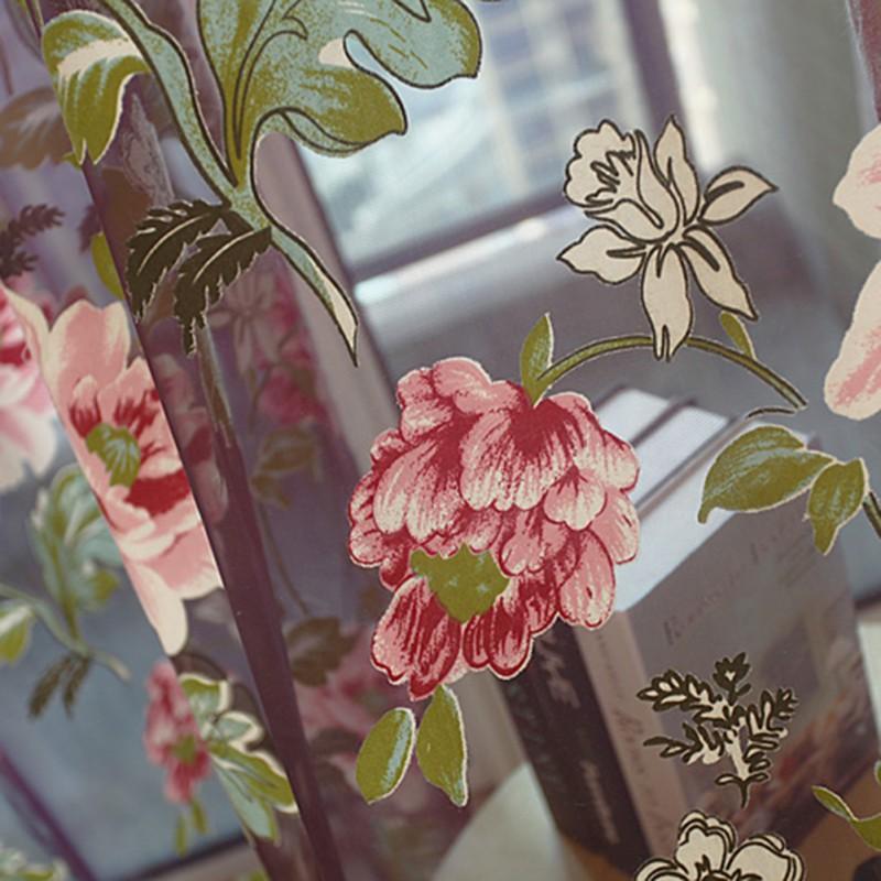 Floral Tulle Curtians for for Living Room Kitchen Embroidered Sheer Curtains Rapes For Bedroom Luxury Floral Tulle Curtains