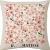 Modern Ins Style Pink Girl's Heart Pillow Case Nordic Linen Cushion Sofa Bedside Pillow
