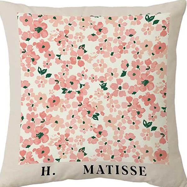 Modern Ins Style Pink Girl's Heart Pillow Case Nordic Linen Cushion Sofa Bedside Pillow