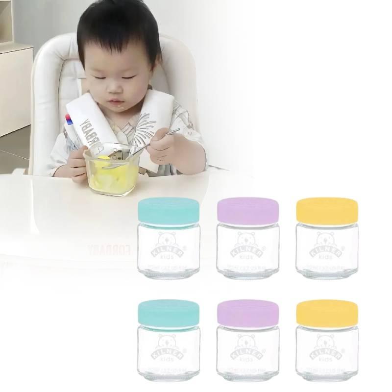 Premium Kilner Baby Food Glass Jar Set Six Versatile Containers For Freshness