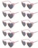 10pcs Retro Pose Love Sunglasses Female Fashion Big Face Thin Sunglasses Summer Travel Sunshade