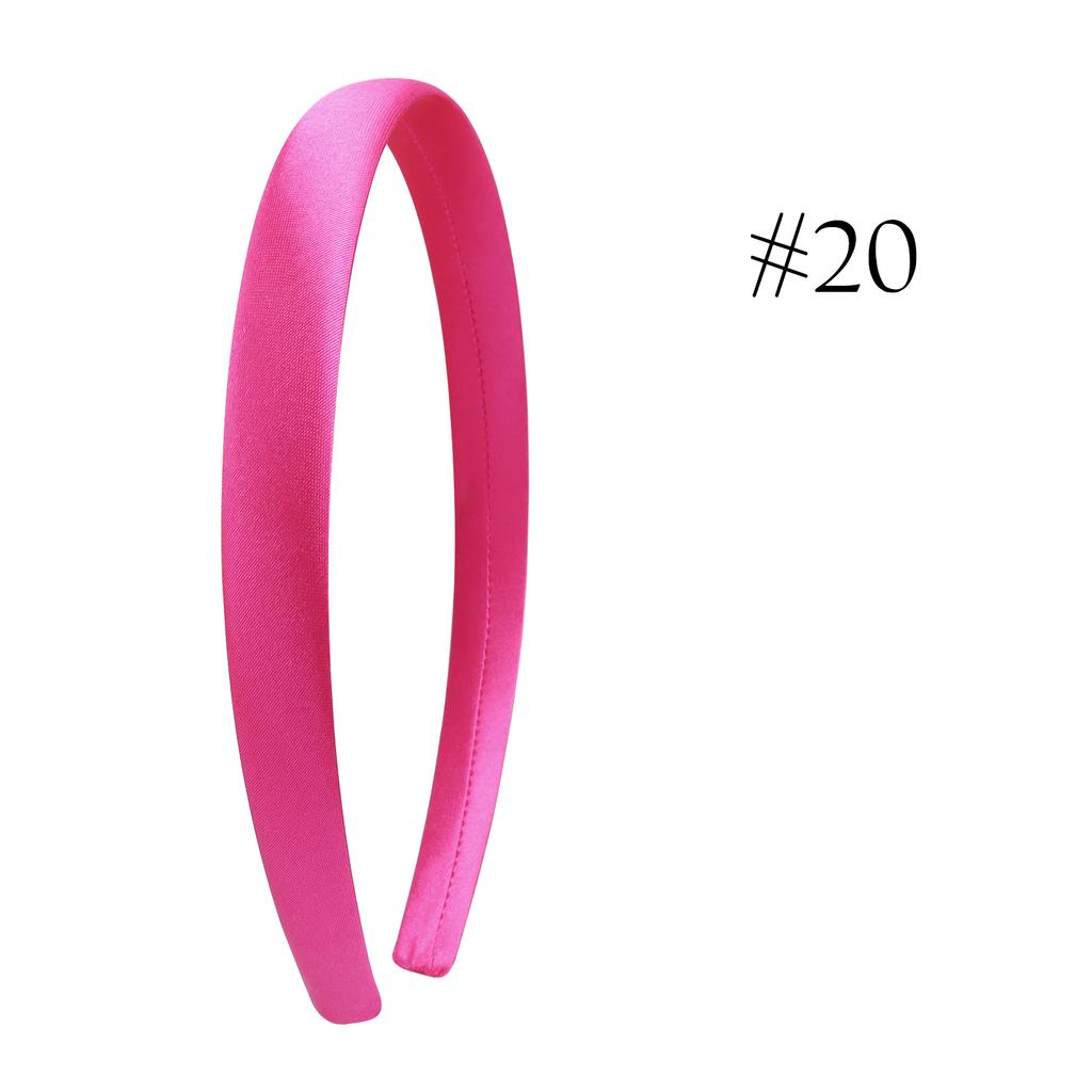 1,5 cm Einfache Stirnbänder Satin Bastelstirnband DIY Haarband Bunte Satinbezogene Stirnbänder für Mädchen Frauen