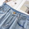 Women's Light Blue High-Waist Retro Wide-Leg Jeans - Spring 2025 Loose Straight Style