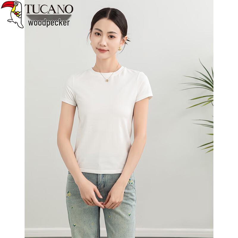 Woodpecker Women's 2025 Summer Slim Fit Round Neck T-Shirt