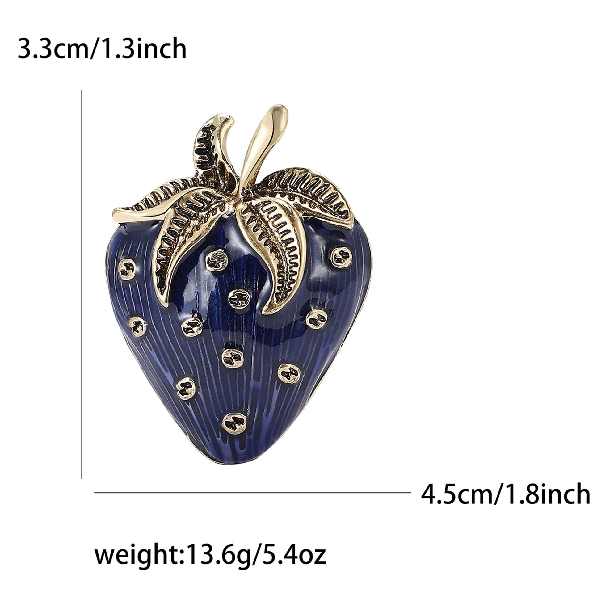 

Винтажная простая брошь из эмали и сплава в виде клубники, милая индивидуальная брошь для дамского костюма, кардигана, украшения для корсажа