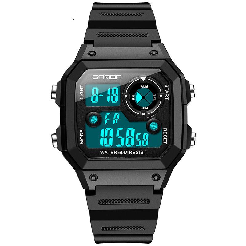 Mens Fashion Led Digital Watch Student Sports Multifunction Electronic Watch Female Clock Gift