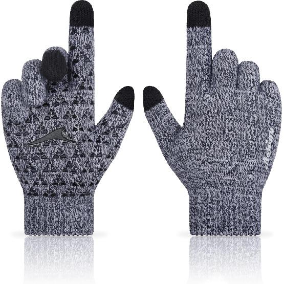 Achiou Winter Gloves for Men and Women, Touchscreen Soft Knit Gloves