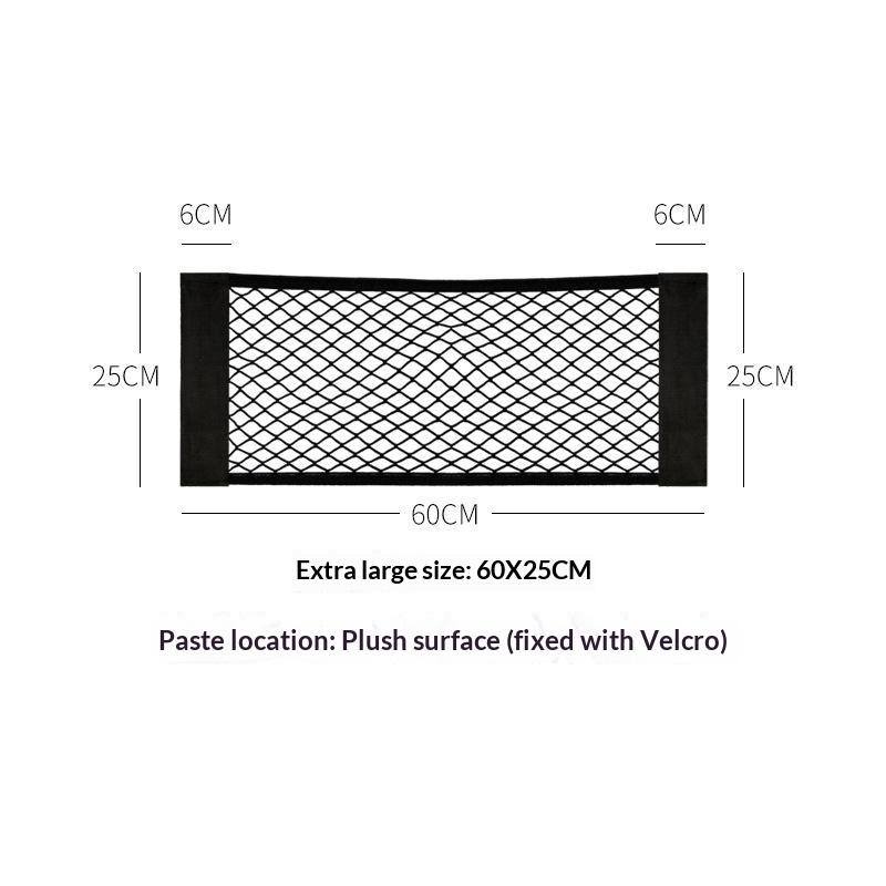 Auto Terug Achter Mesh Kofferbak Zetel Elastisch Netto Magische Sticker Universele Opbergtas Zak Kooi Auto Organizer Rugtas