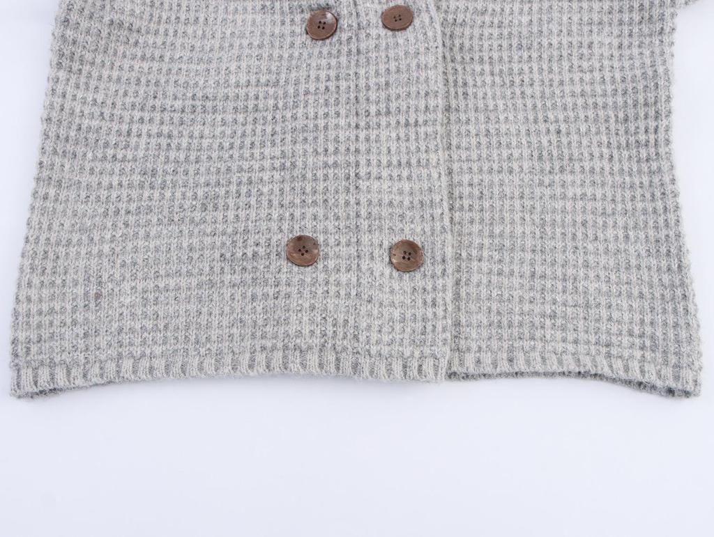 Autumn/Winter Women's European-Style Double-Breasted Knit Sweater Coat