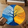 1pc tree of life Round Chair mat Area Rug - Non-Slip, Floor Mat for Office, Bedroom, and Indoor Decor -1002254