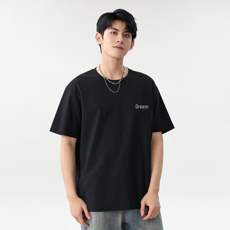 Baleno Men's American Style Heavyweight Pure Cotton Short-Sleeve T-shirt