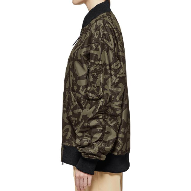 Onitsuka Tiger Letter Print Pattern Full Zip Stand Collar Jacket Unisex Jacket Black 2183A929-001