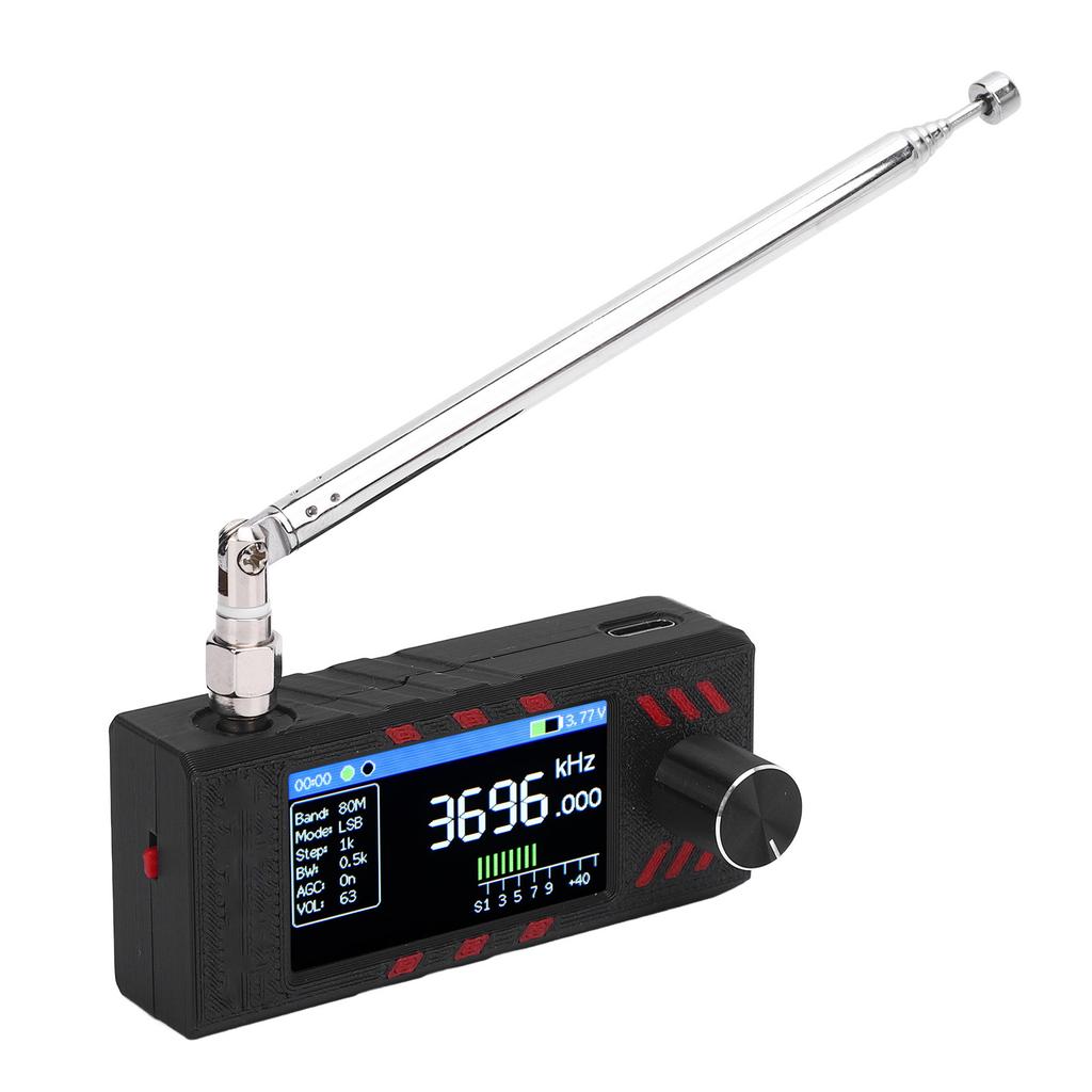 Mini Radio Receiver 1.9 Inch Color Screen Full Band Receiver Support FM AM LSB USB Mode