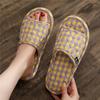 Cloth bottom slippers couple fresh and versatile home indoor silent silent does not hurt the wooden floor men's and women's four seasons