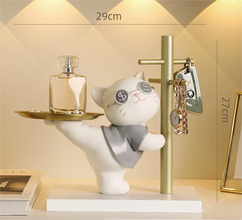 Lucky Cat Decoration  Key Jewelry Storage  Lucky Rabbit  Tray Storage Rack  Home Decoration Accessories  Gift