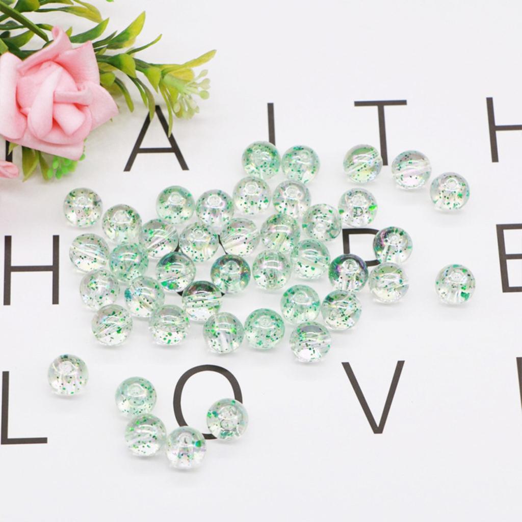TX59 8 /10mm Acrylic Round Beads Transparent Straight Hole Spacer Beads Jewelry Making Diy Bracelet Necklace Handmade Material
