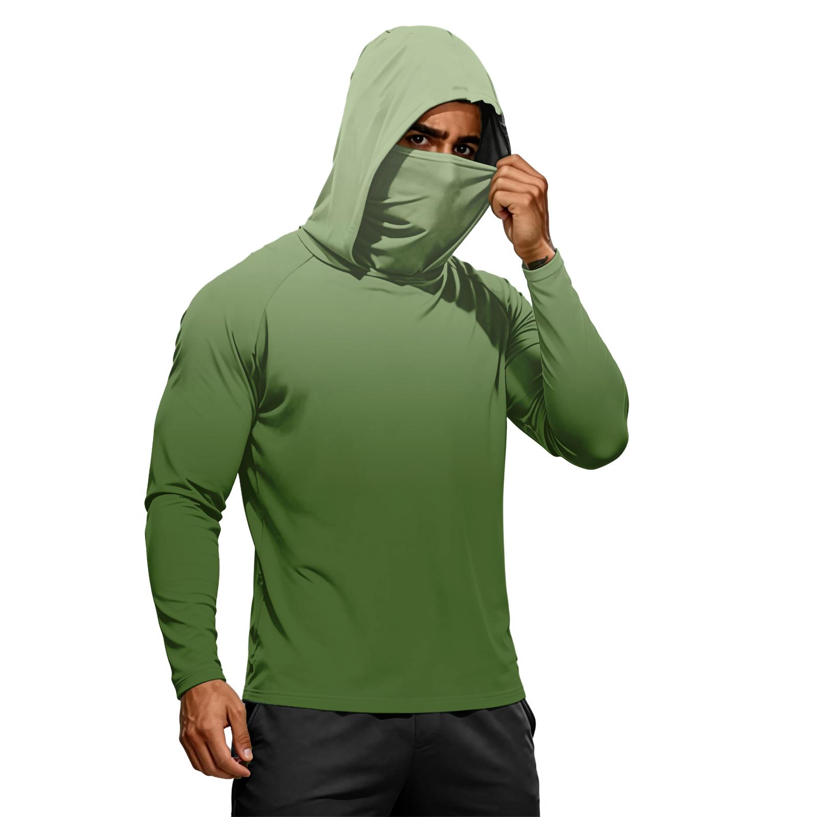 

Men s Summer Quick-dryingLong-sleeved T-shirt Sun ClothingFishing FitnessSports Hded Long-sleeved Tp XXL